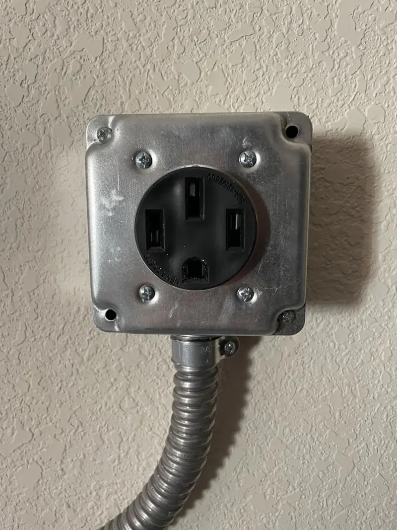 NEMA 14-50 outlet installed for Electrical Panel Upgrade in McGregor
